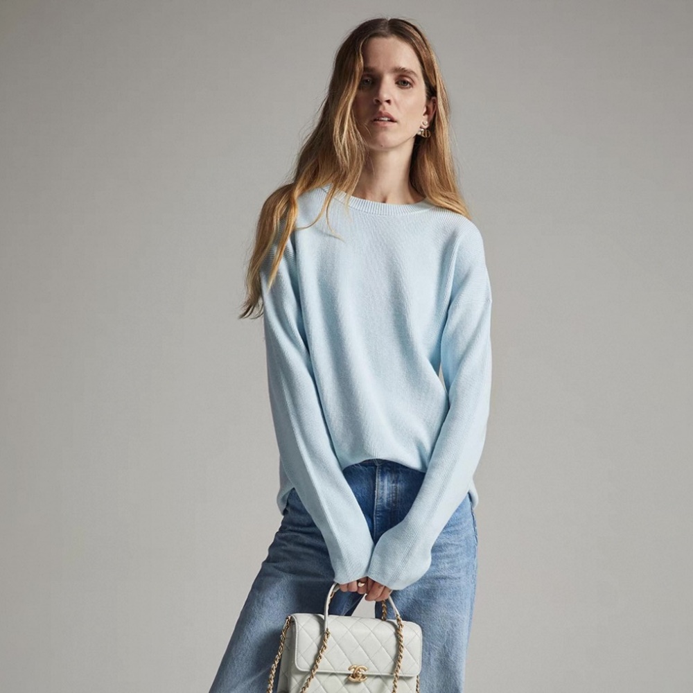 Andrea Tang Light Blue Sweater
